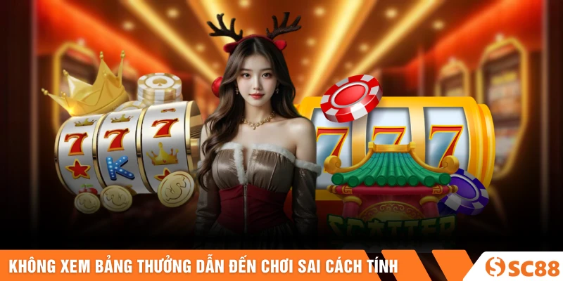 Không xem bảng thưởng dẫn đến chơi sai cách tính